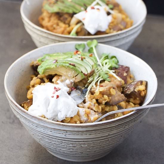 Aubergine & Lentil Curry Dahl