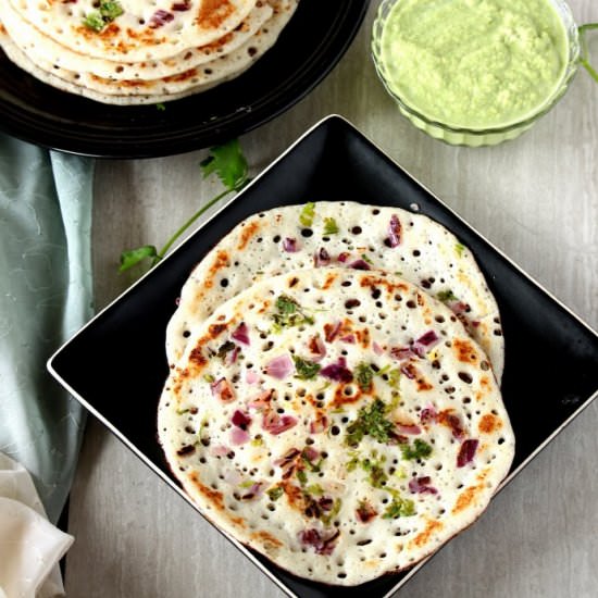 Onion Oothappam – Onion Uthappam