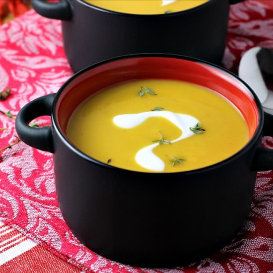 Easy Pumpkin Apple Ginger Soup