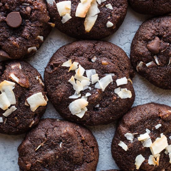 Chocolate Coconut Pecan Cookies