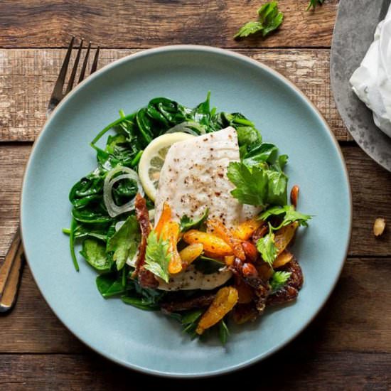 Sole in Parchment with Warm Salad