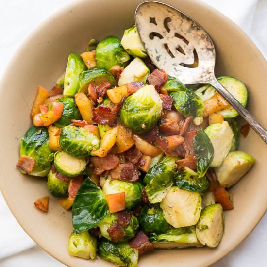 Brussels Sprouts with Crispy Bacon