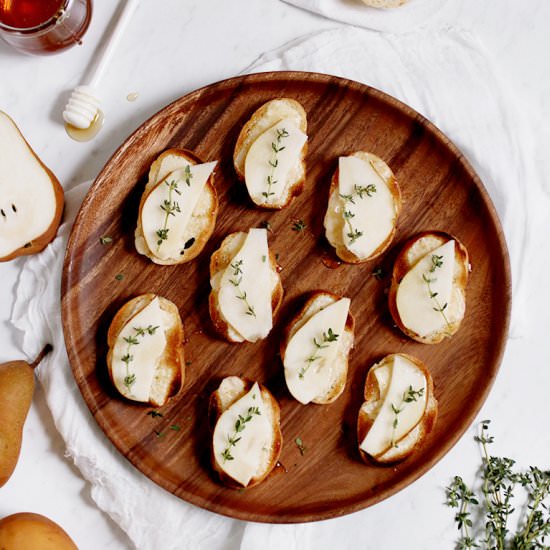 Pear and Thyme Crostini