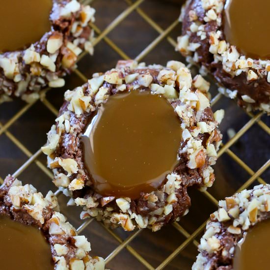 Turtle Thumbprint Cookies