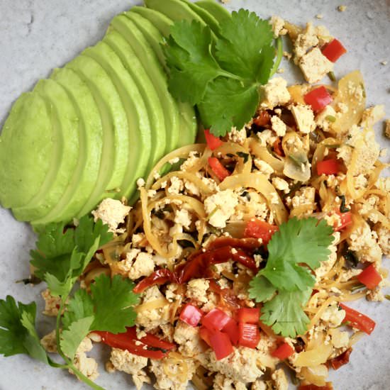 Vegan Mexican Tofu Scramble