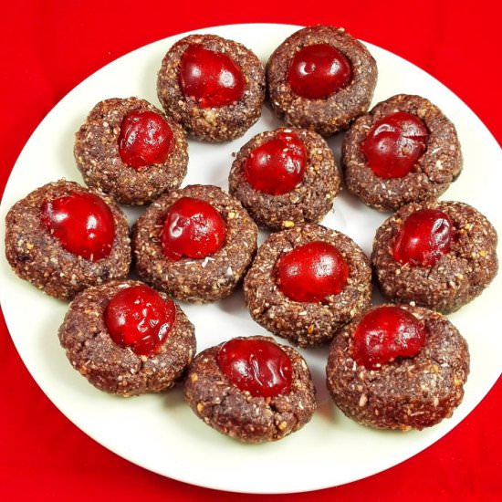 Raw Christmas Cherry Cookies