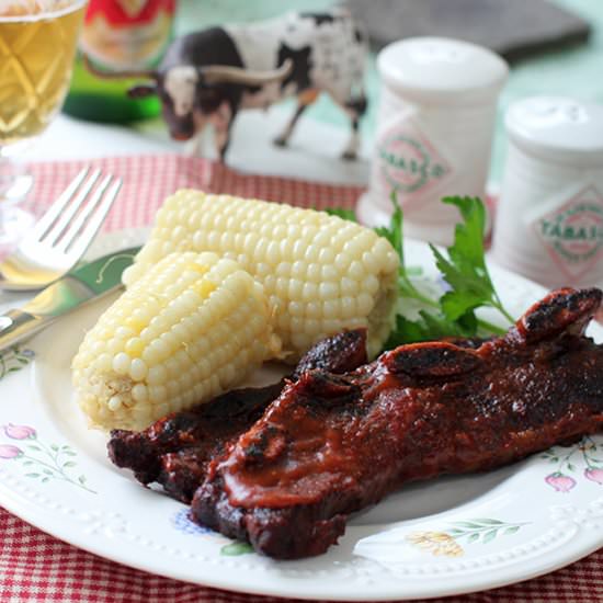 Easy Oven BBQ Flanken Ribs