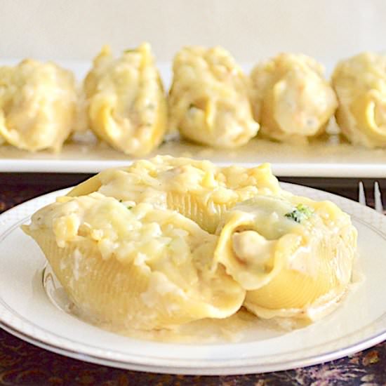 Chicken Broccoli Stuffed Shells