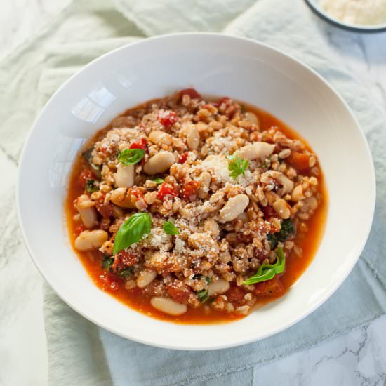 Farro Risotto with Basil