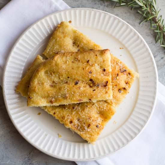 Cheesy Red Pepper Focaccia Bread