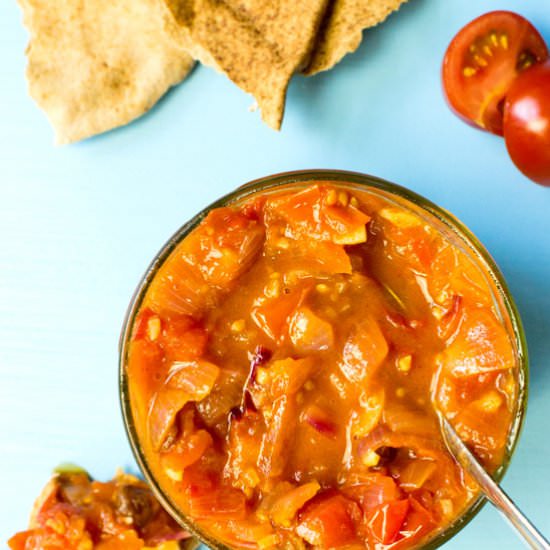 Quick Tomato Chutney- Anglo-Indian