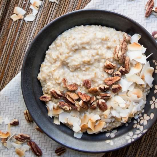 Toasted Coconut Pecan Steel Cut Oats