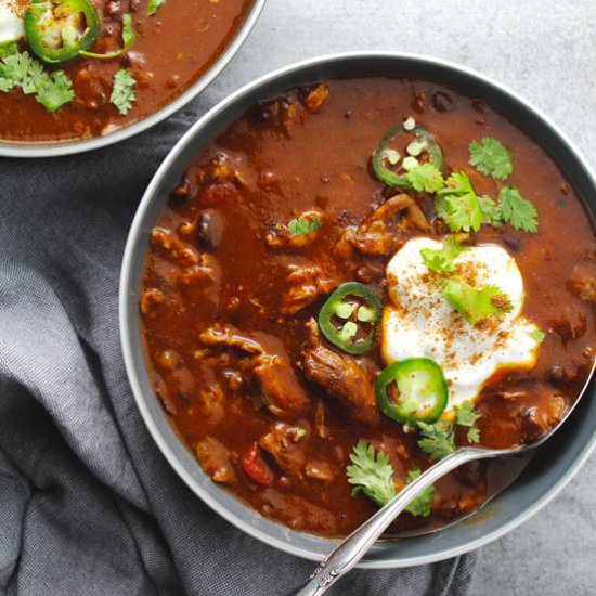 Slow Cooker Pumpkin Beef Chili