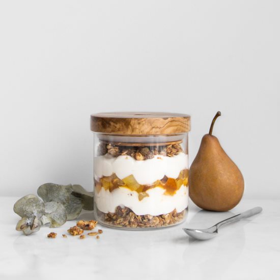 Honey Roasted Pear Yogurt Parfait