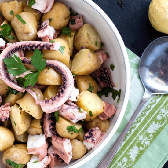 Warm Octopus Salad with Potatoes