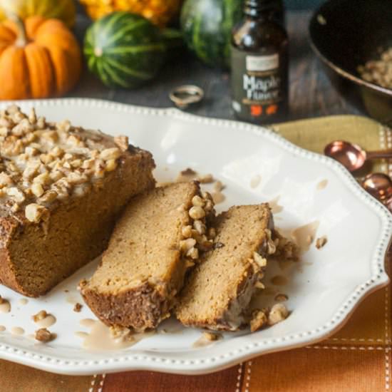 Pumpkin Bread Maple Walnut Glaze