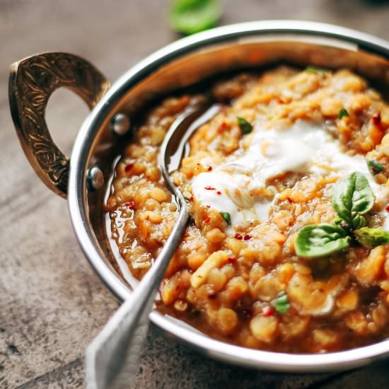 Fire Roasted Eggplant Dal