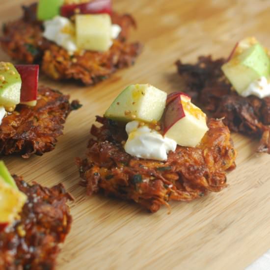 Sweet Potato Cakes & Apple Relish