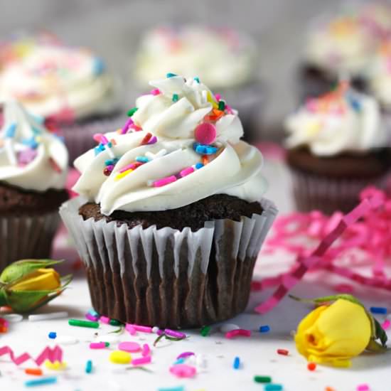 Chocolate Zucchini Iced Cupcakes