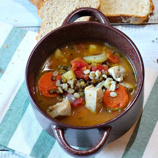 Turkey Lentil Barley Soup