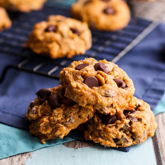 Chewy Pumpkin Choc Chip Cookie