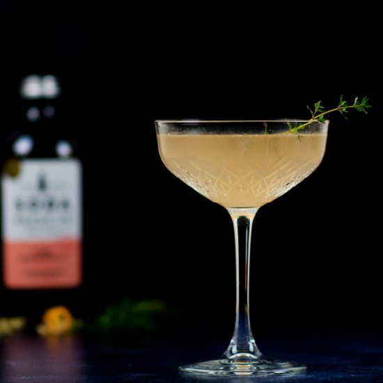 Pink Grapefruit Cardamom Gin Fizz