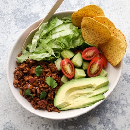 Cheesy Beef Taco Bowls