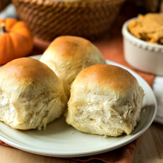 Yeast Rolls with Pumpkin Butter