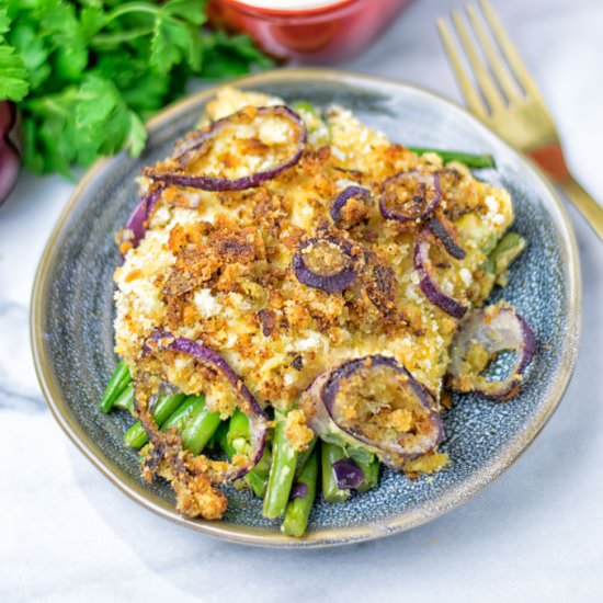 Chickpea Mash Green Bean Casserole