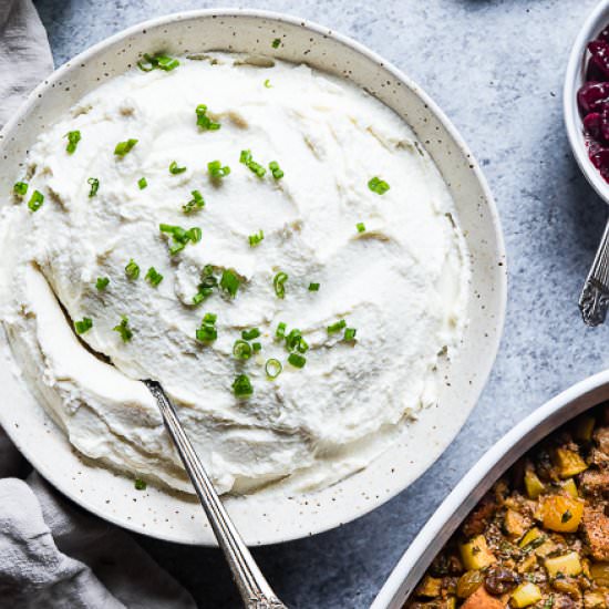 Garlic Cauliflower Mashed Potatoes