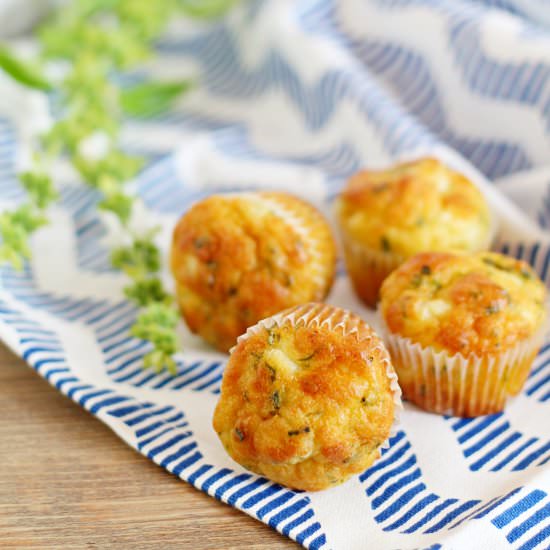 feta cheese and herbs muffins.