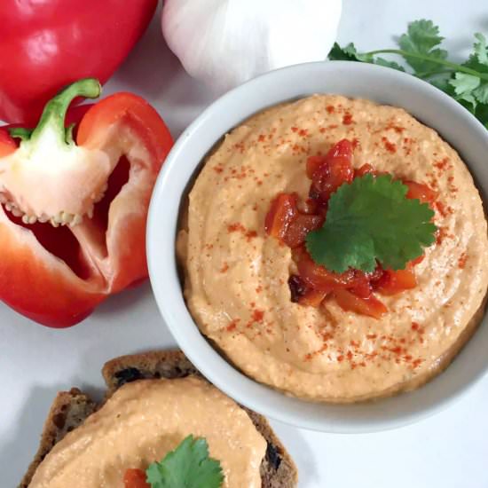 Roasted Red Pepper Houmous (Hummus)