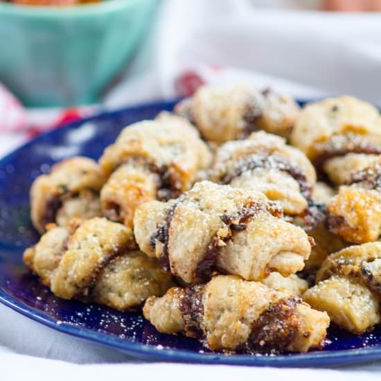 Chocolate Pumpkin Almond Rugelach