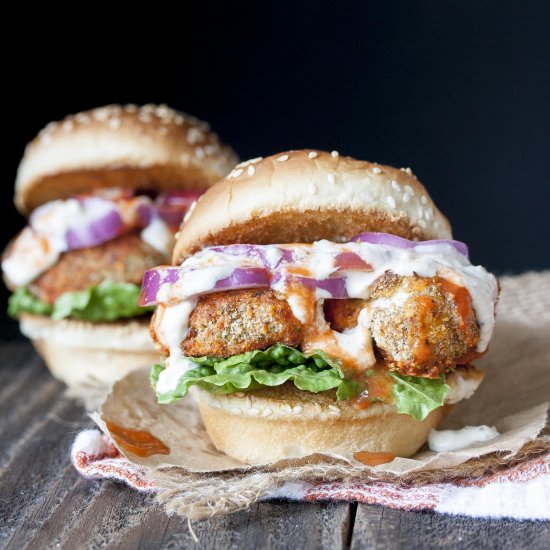 Vegan Buffalo Wing Sliders & Ranch