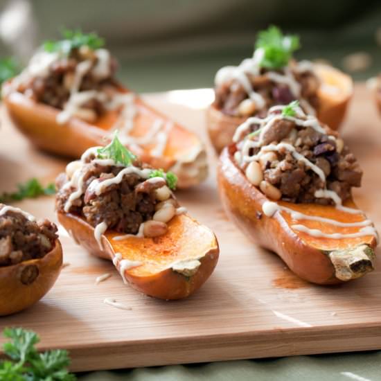 Vegan Stuffed Honeynut Squash