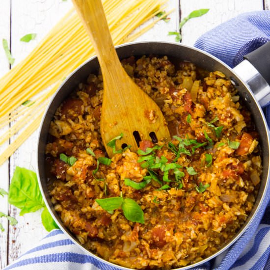 Cauliflower Bolognese
