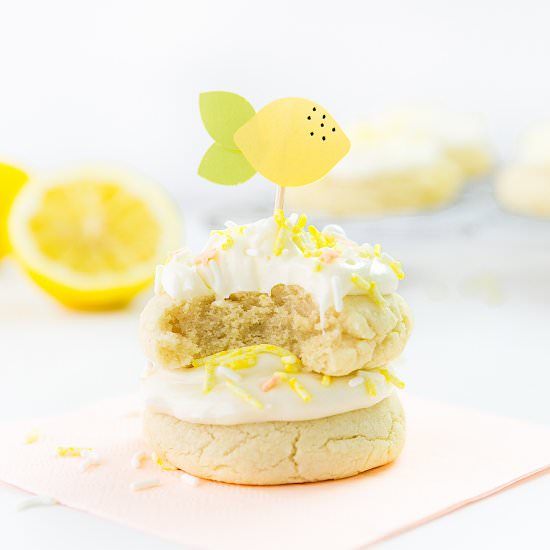Soft & Thick Lemon Sugar Cookies