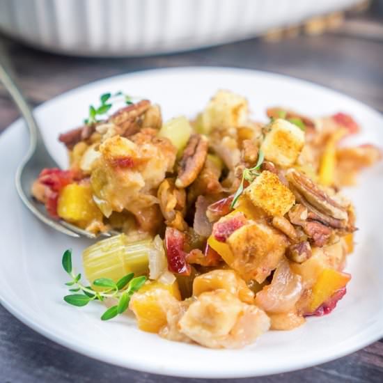 Butternut Squash Stuffing Casserole