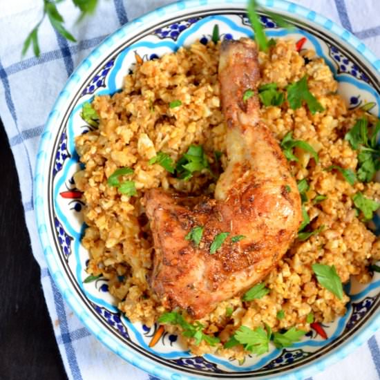 Cajun Chicken and Cauliflower Rice