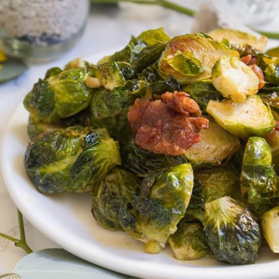 Roasted Brussels Sprouts with Bacon