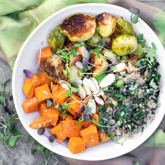 Sweep Potato Brussels Buddha Bowl