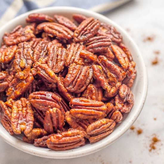 Sweet and spicy pecans