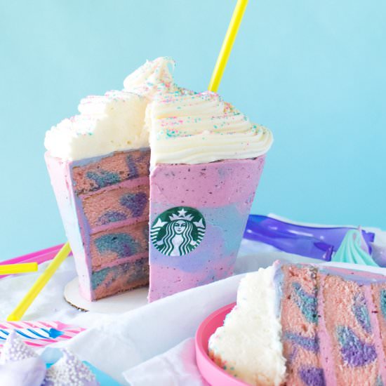 Unicorn Frappuccino Cake