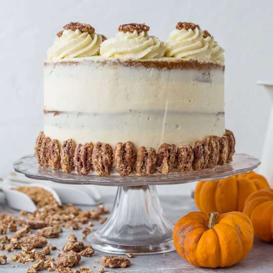 Pumpkin Pecan Layer Cake