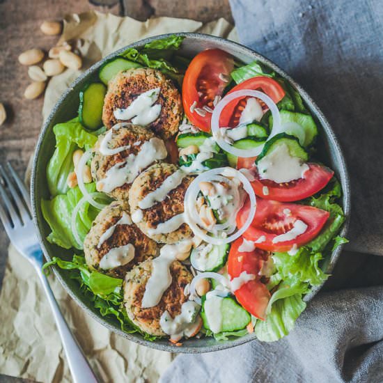 Leftover Falafel Salad