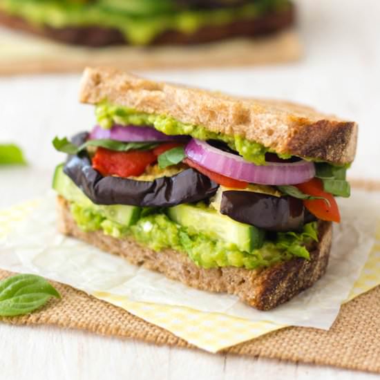 Broiled Eggplant Sandwich