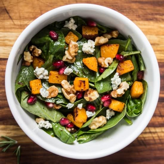 Spinach and Butternut Squash Salad