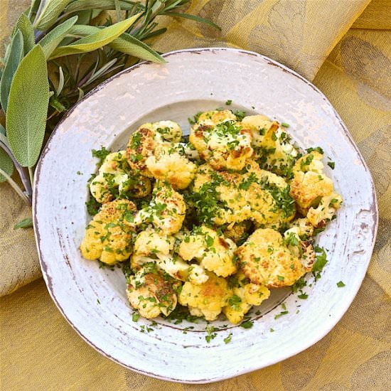 Roasted Cauliflower with Lemon