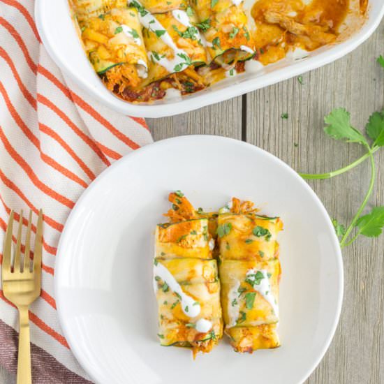 4 Ingredient Zucchini Enchiladas