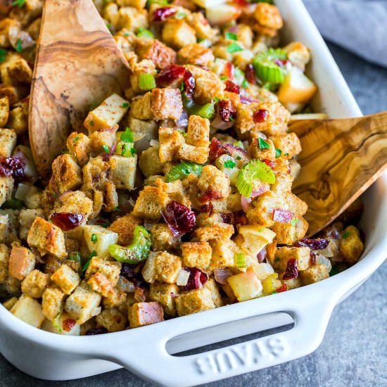 Baked Apple Cranberry Stuffing